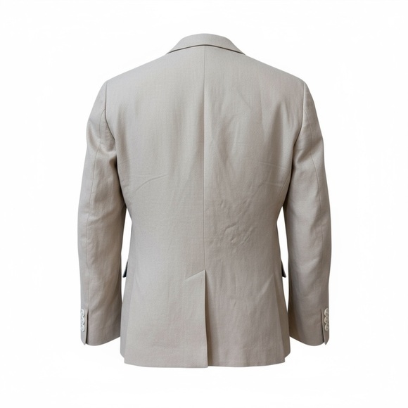 Lauren Ralph Lauren Boys Classic Suit Jacket Blazer Khaki crème tan linen 12R - Picture 11 of 12